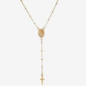 10K Gold Rosary 17”